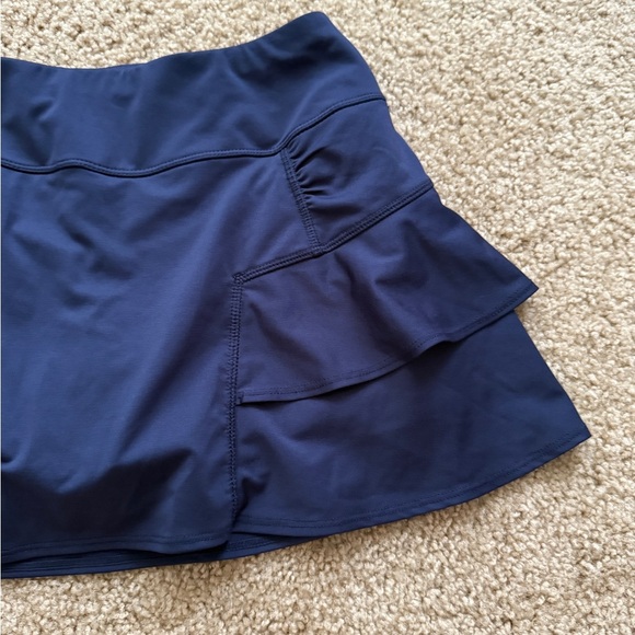 Athleta Blue Skater Mini Skirt with Ruffled Hem - Picture 6 of 7